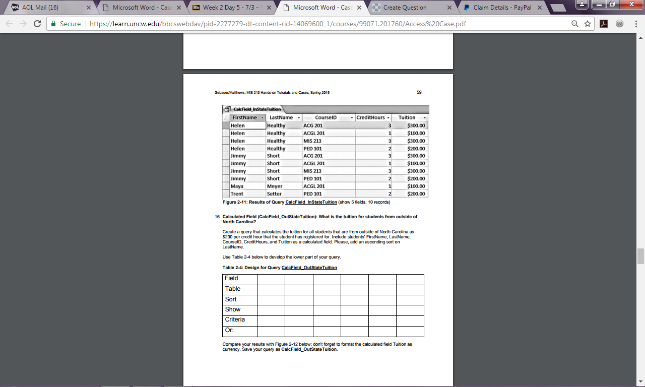 ACCESS HOMEWORK HELP 8