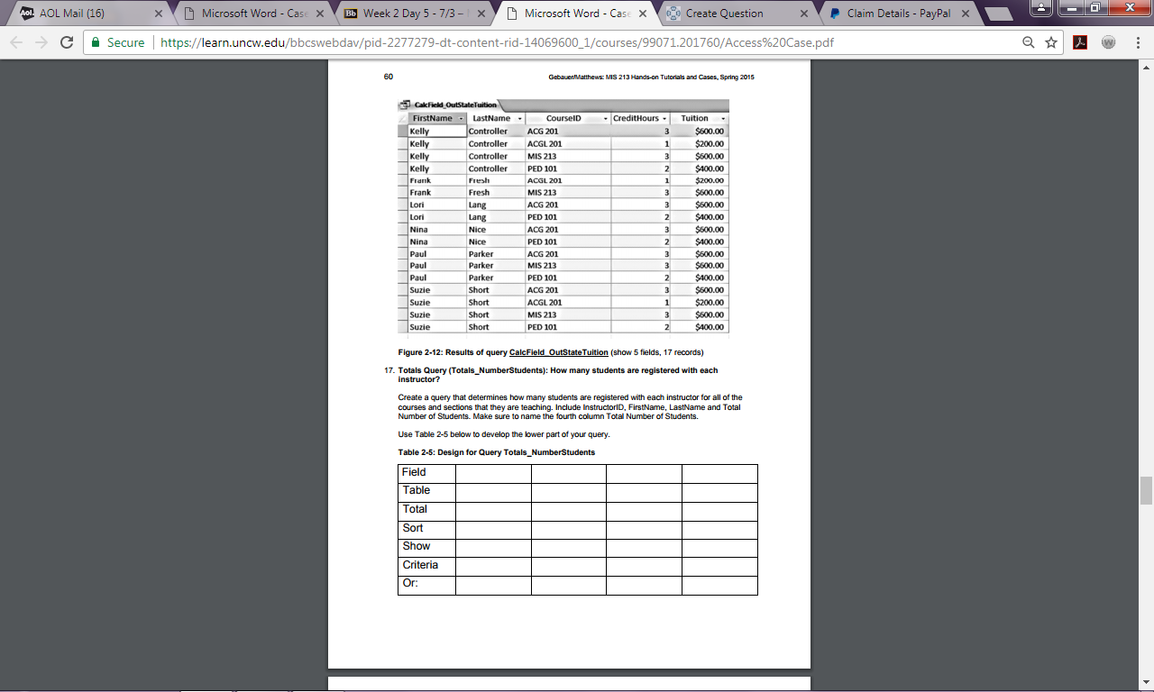 ACCESS HOMEWORK HELP 9