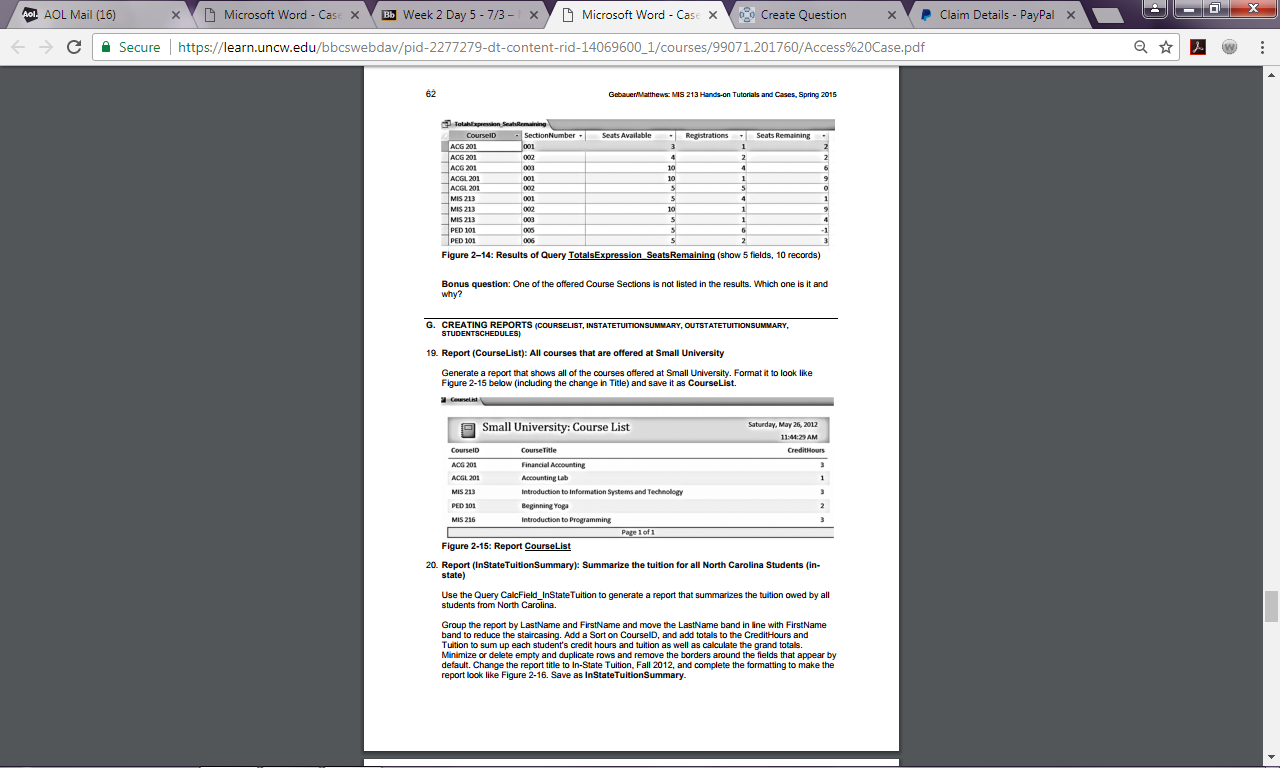 ACCESS HOMEWORK HELP 11