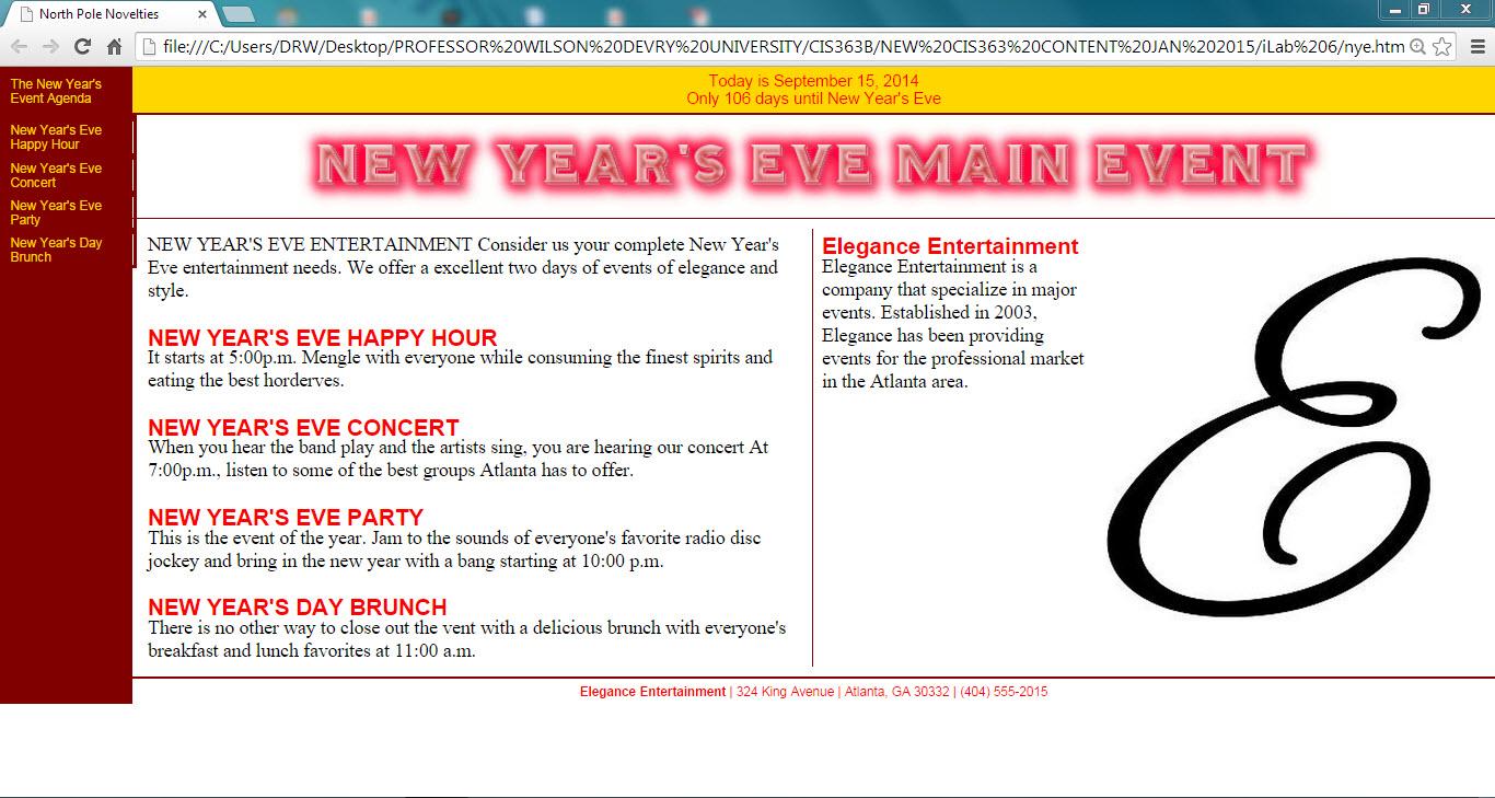 CIS363 web interface design w/ lab weeks 2-6 ilabs 1