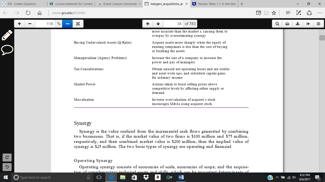 Overview of Mergers and Acquisitions 3