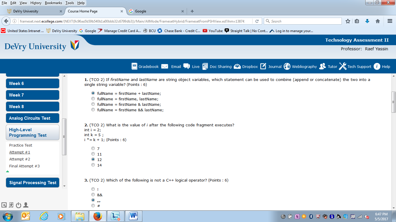Computer Programming 1