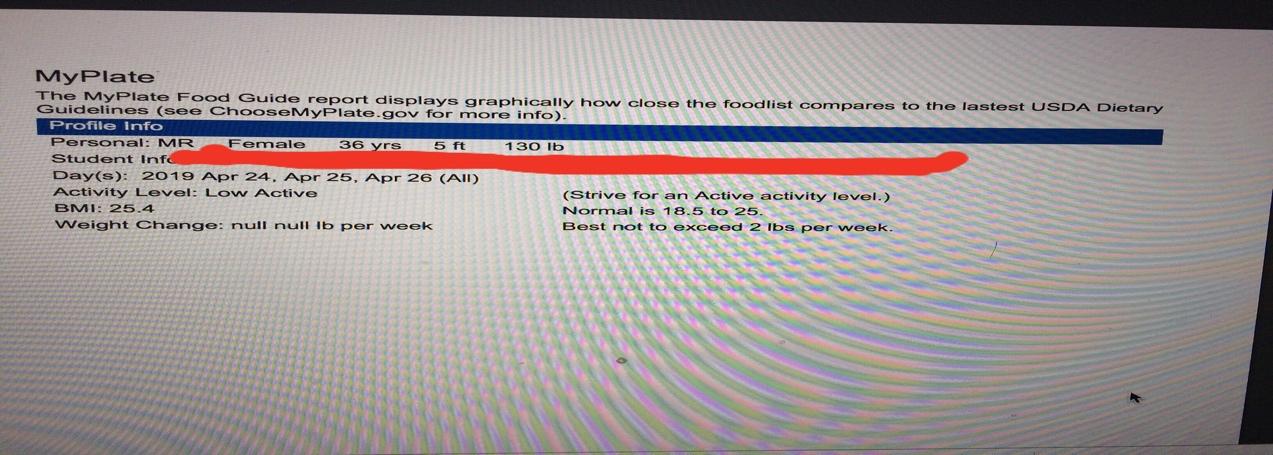 Please see attached files and pictures for instruction. I included the pictures from NutriCalc Plus reports needed for the answers. Also, I added the sample paper for the guide. You will now need to r 6
