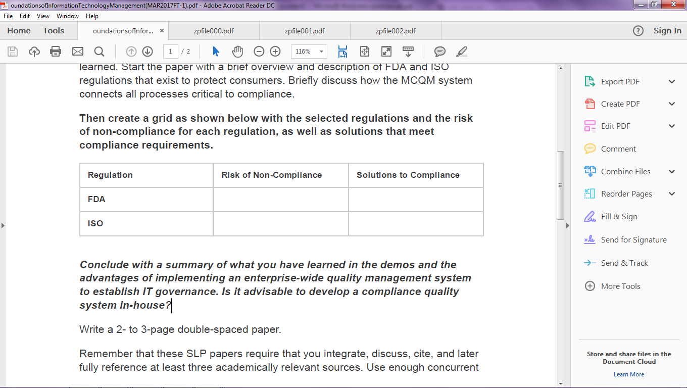 Master control quality paper 1
