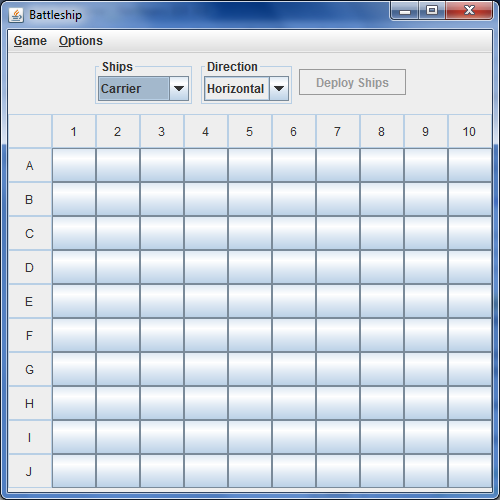Battleship Java Program 2