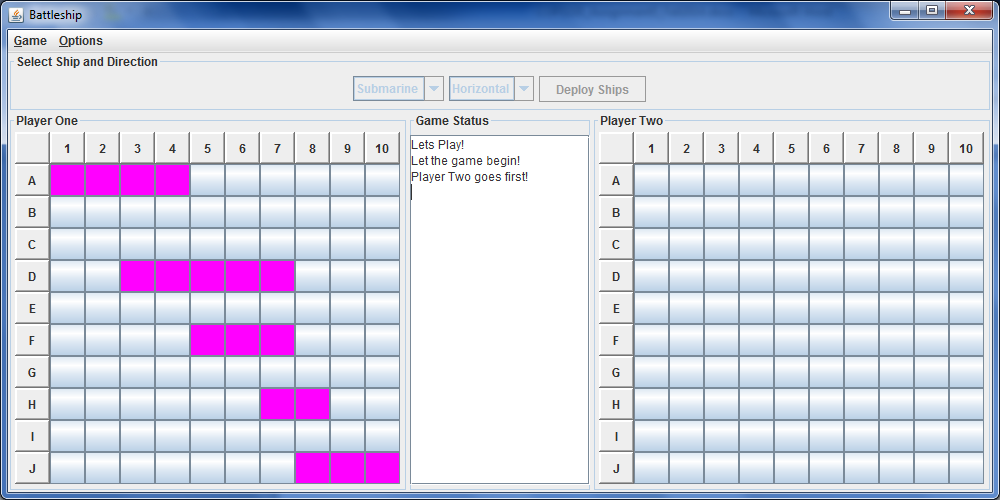 Battleship Java Program 4