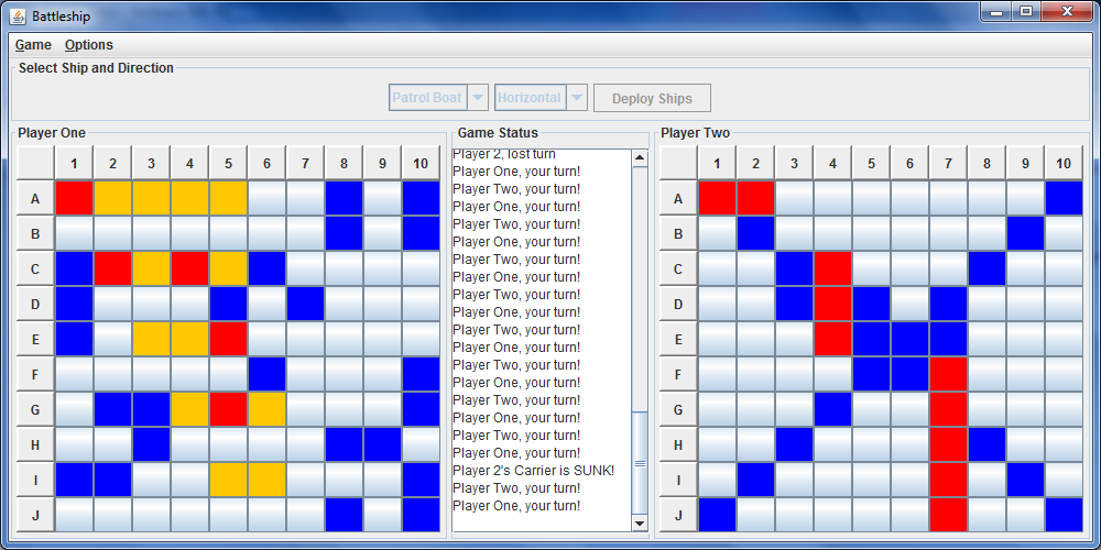 Battleship Java Program 5