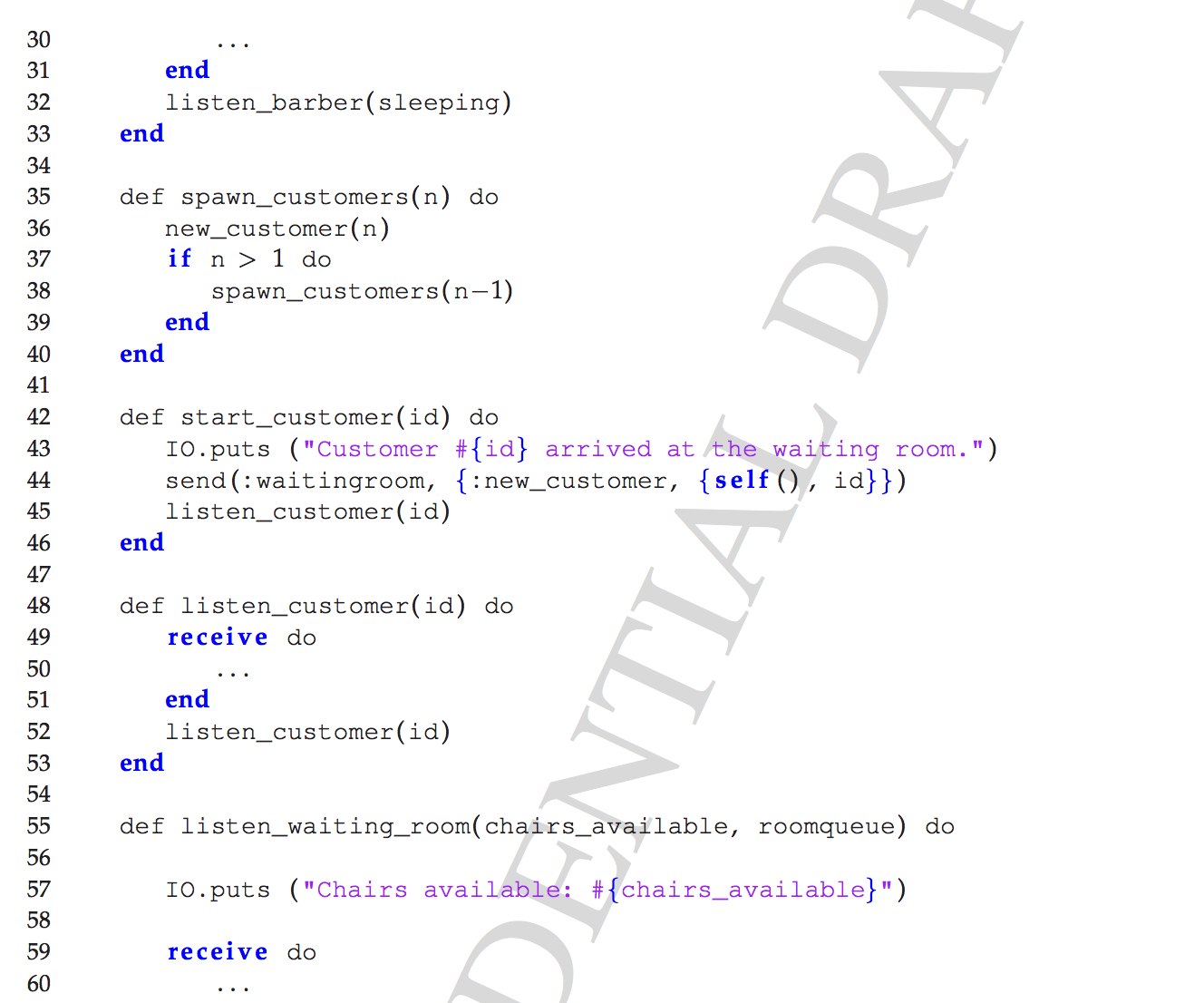 Elixir language to solve operating system problem 4