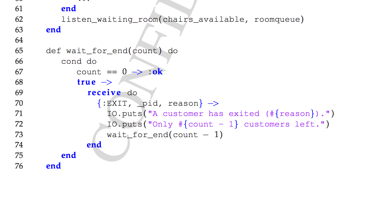 Elixir language to solve operating system problem 5