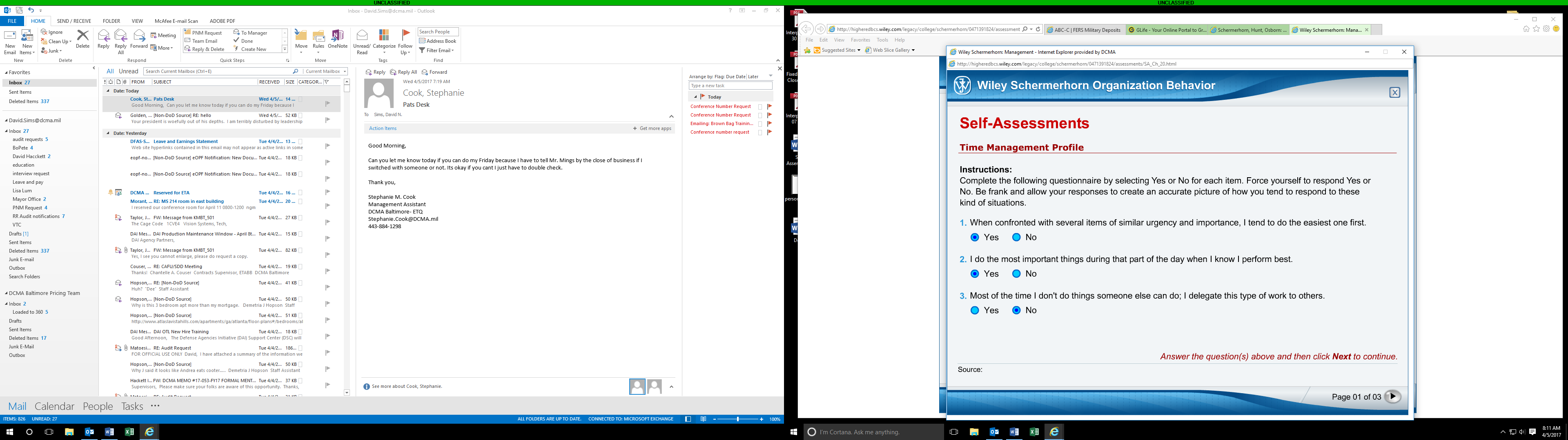 Organizational Behavior Self Assessment wk7 1