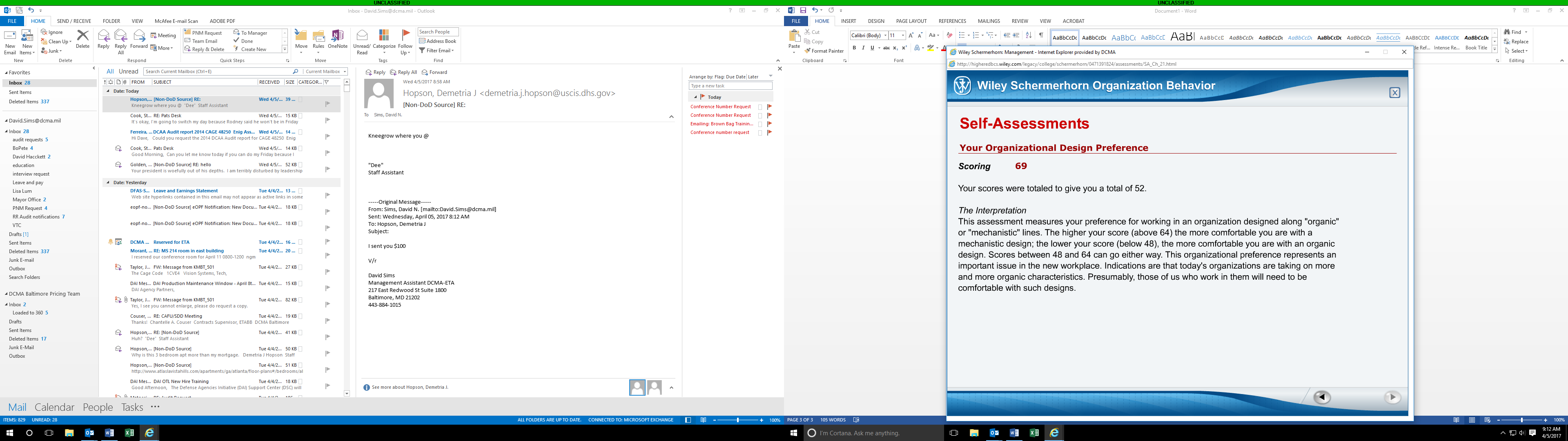 Organizational Behavior Self Assessment wk7 9