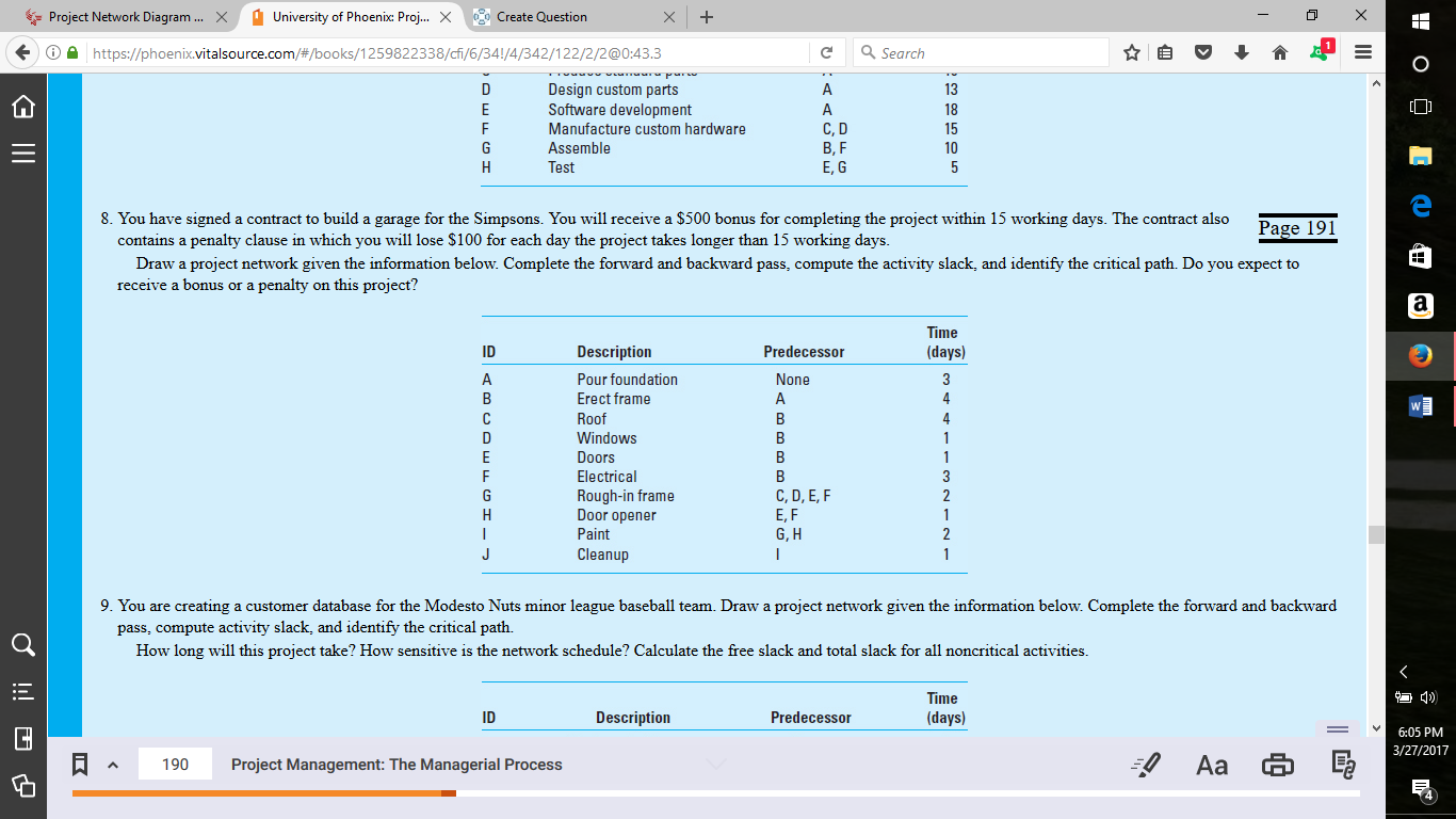 Project Network Diagram for Yourlecturer 1