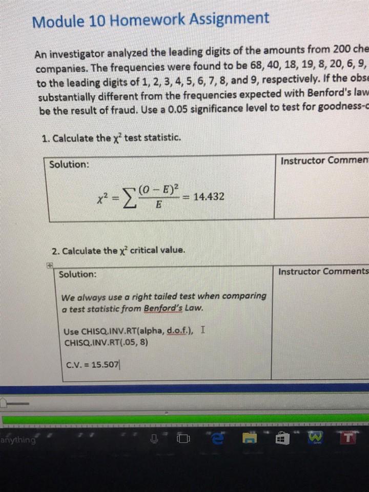Week 10 assignment 1
